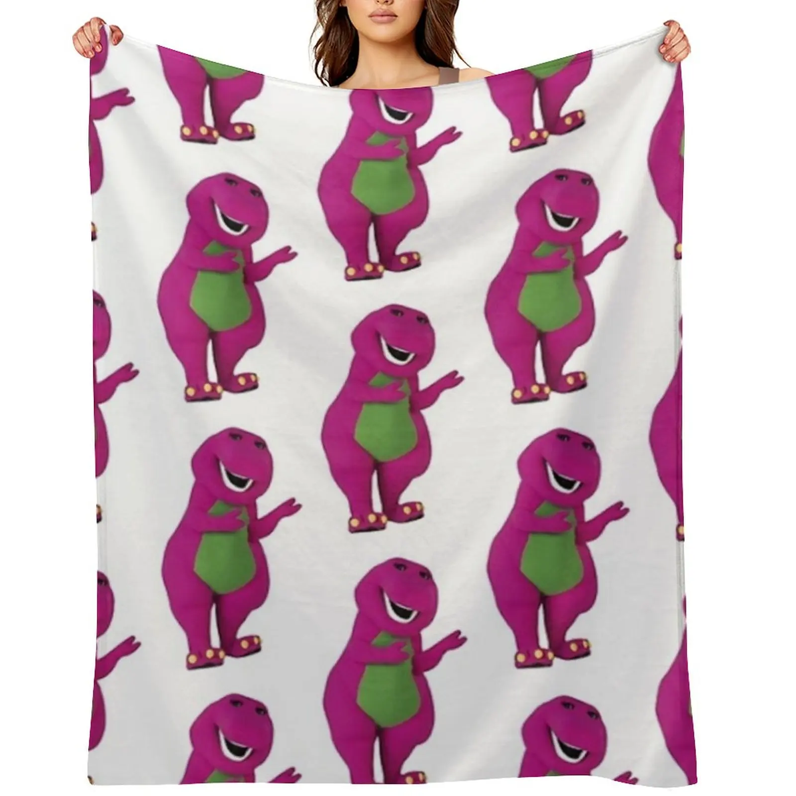 

Barney The Dinosaur Throw Blanket Cute decorative Softest Thermal Blankets
