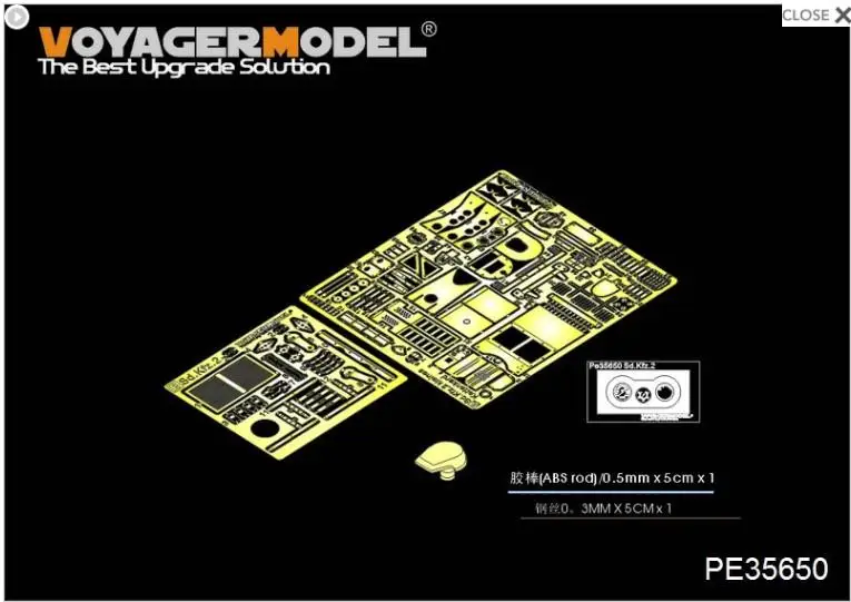 

Voyager PE35650 1/35 WWII German Sd.Kfz.2 kleines Kettenkard (For DRAGON 6114) assemble