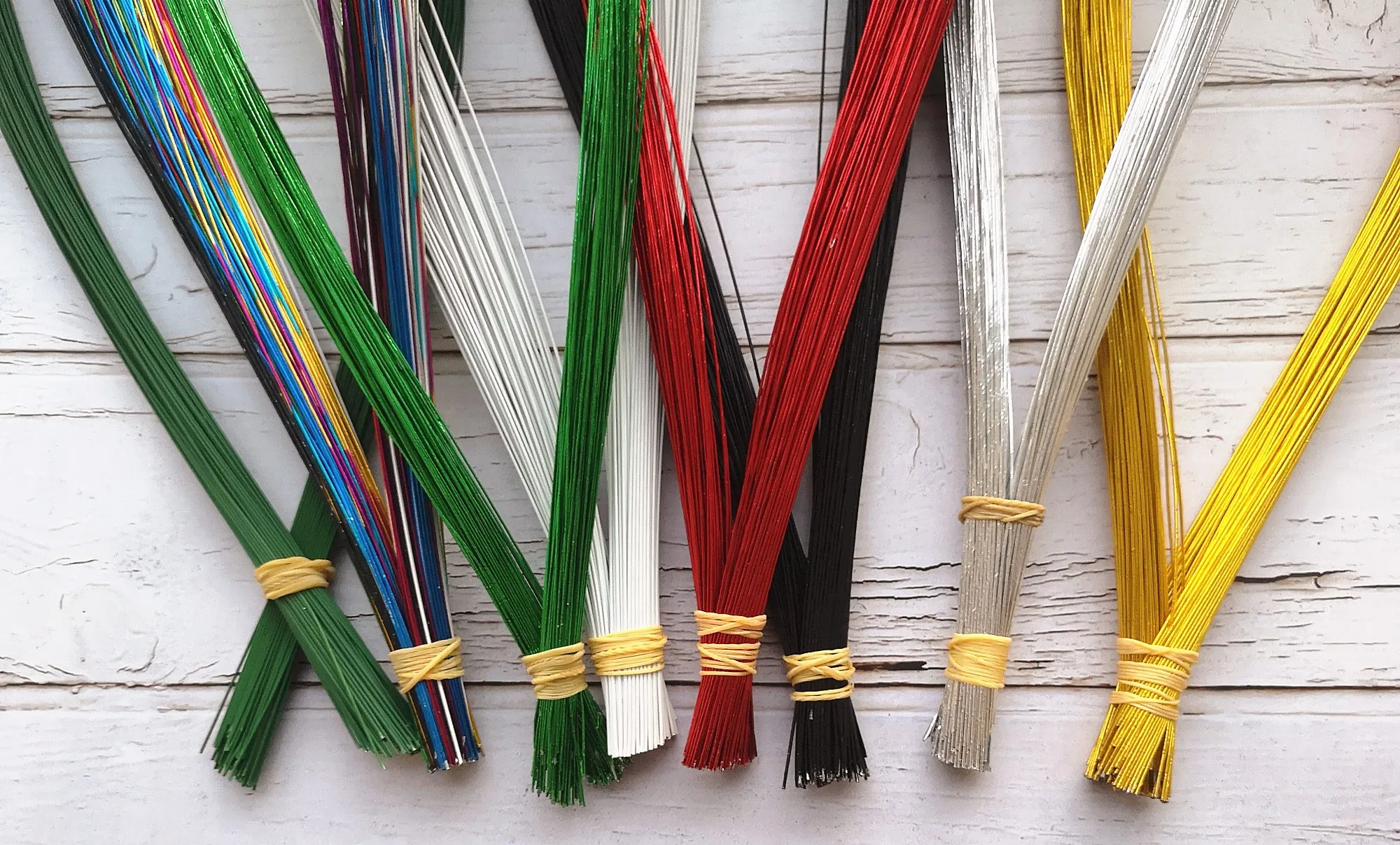 100PCS 80cm Length 22# 0.8mm/0.031Inch Iron Wire For Nylon Stocking Flower DIY Handmade Artificial Flowers Making Materials