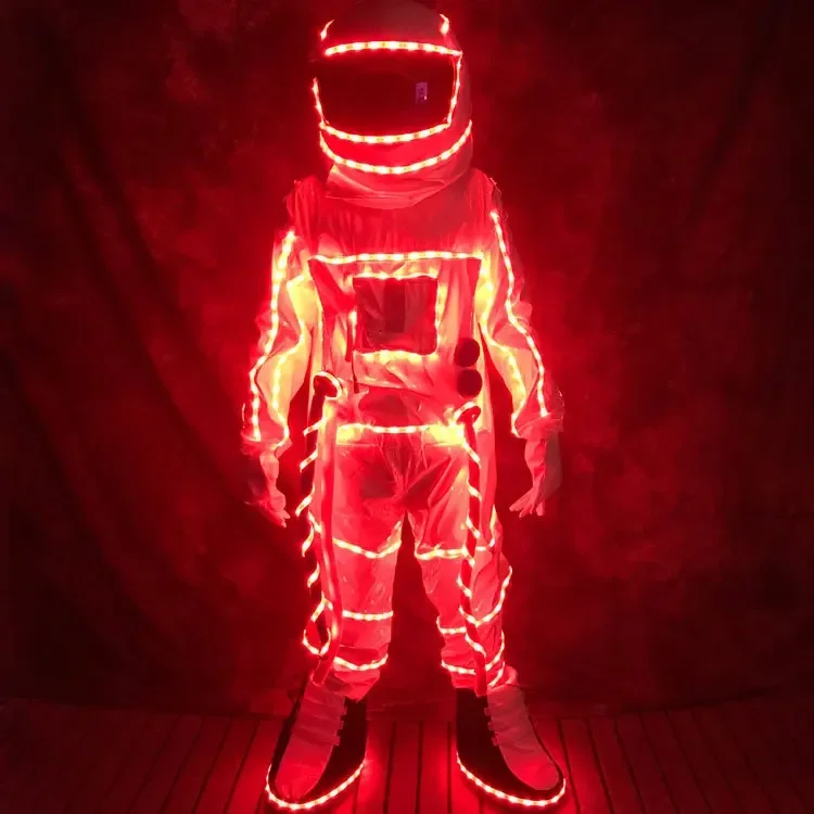 

[Funny] LED Light Astronaut costume Customizable logo Colorful lighting Fancy Dress Party carnival Anime stage perform show