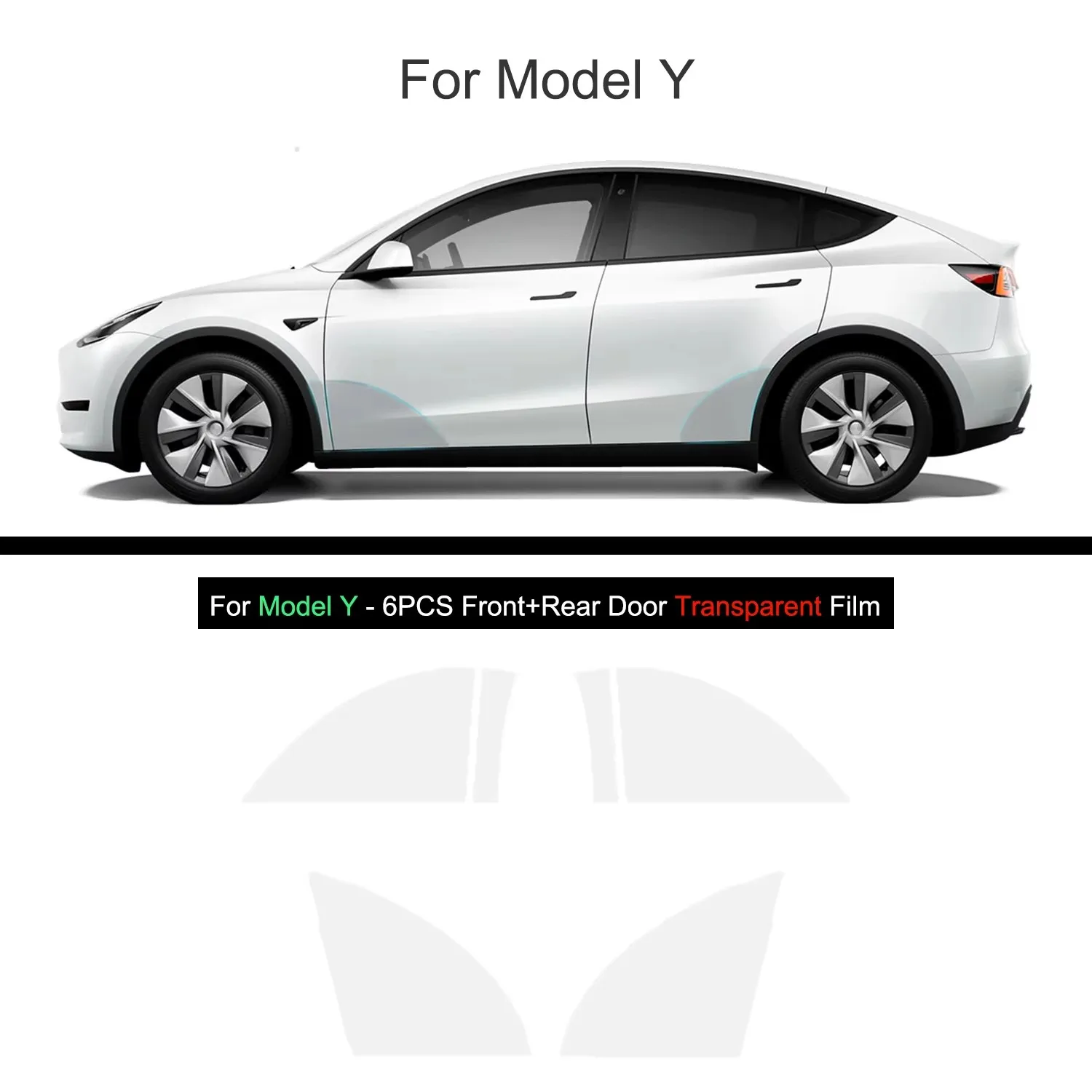 Fit Tesla Model Y Juniper 2025 Front Door Corner Anti-Scratch Film Rear Door Protective Films Invisible Car Clothing TPU Film