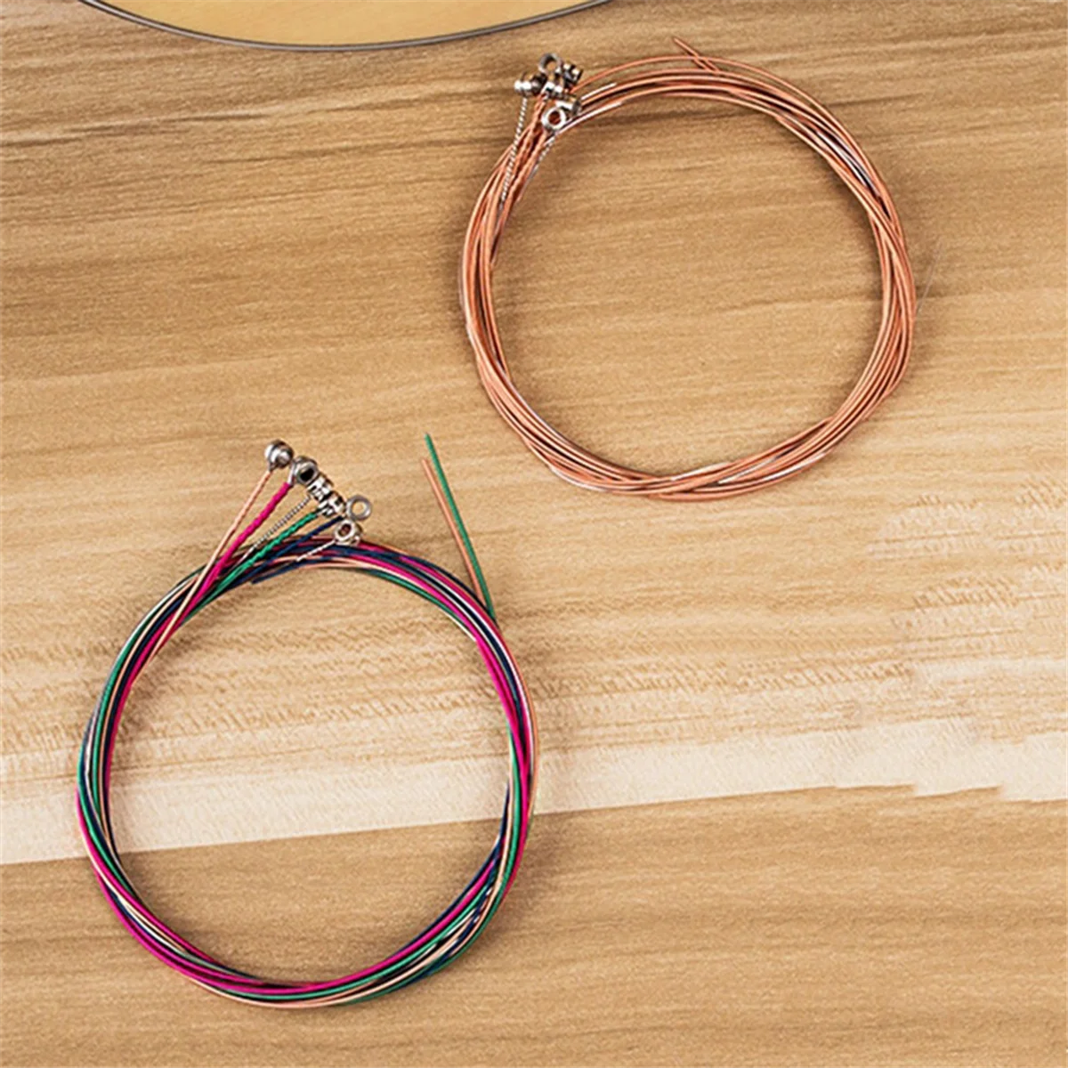 N18R 10 juegos de 6 uds cuerdas de cobre puro para guitarra clásica y cuerdas de ukelele accesorios de piezas de guitarra cuerda de colores