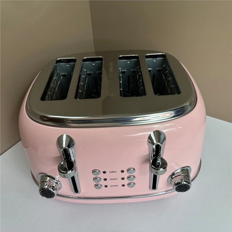Four Slice Bread Toaster Multifunctional Household Breakfast Maker For Toast Meat Burger Sandwich Indoor Kitchen