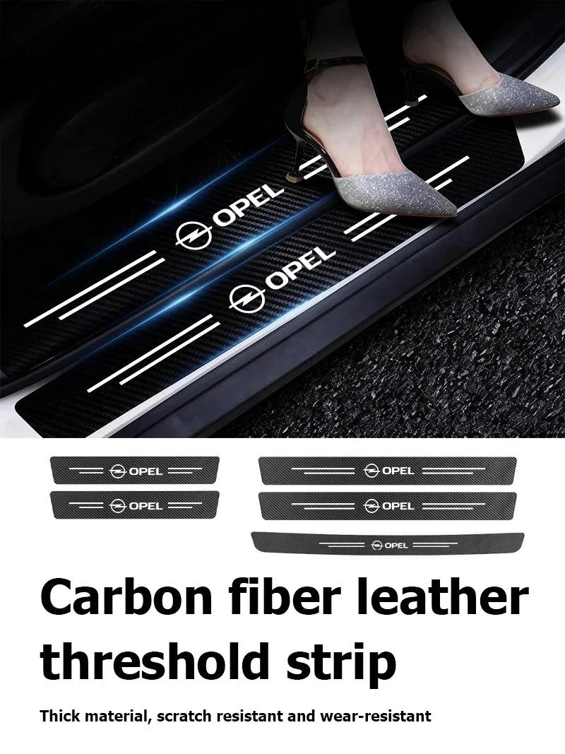 

Carbon Fiber Car Sticker Trunk Protective Strip Anti Scratch Decal For Opel Corsa Astra Mokka-e Frontera Grandland Combo Zafira