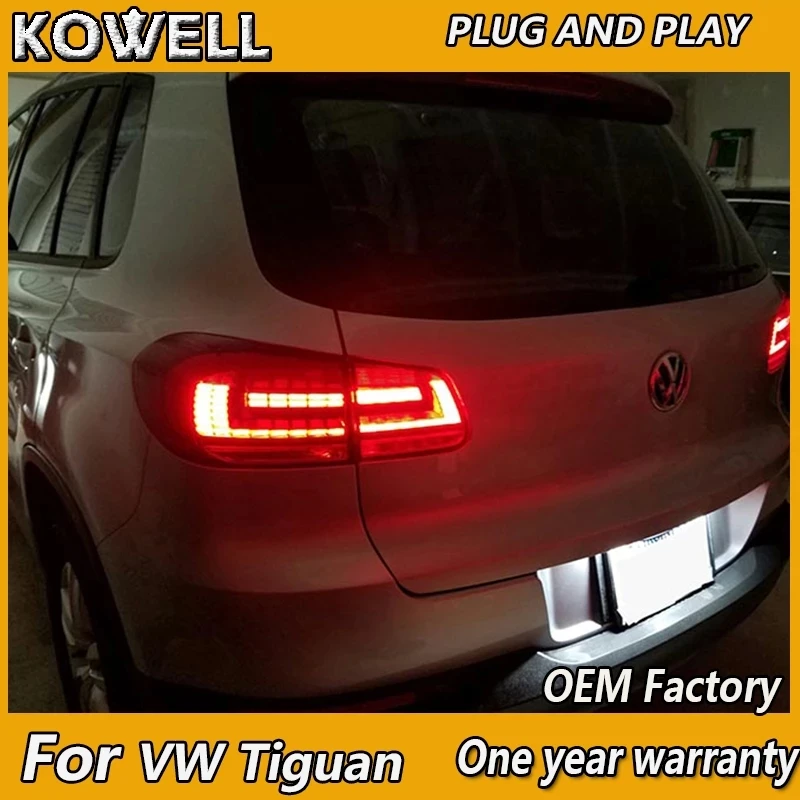 Car Styling for VW Tiguan Tail Light 2013-2016 Tiguan Taillights Tiguan  Rear DRL Fog Brake Turn Signal Reversing