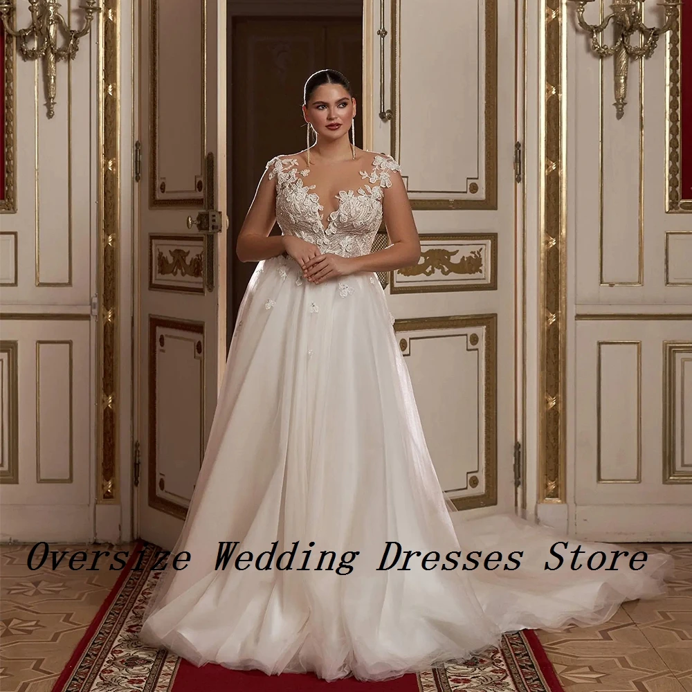 

Plus Size A Line Wedding Dresses for Ladies Sleeveless Strapless Bridal Gowns with Lace New Summer 2025 Robe De Mariée New