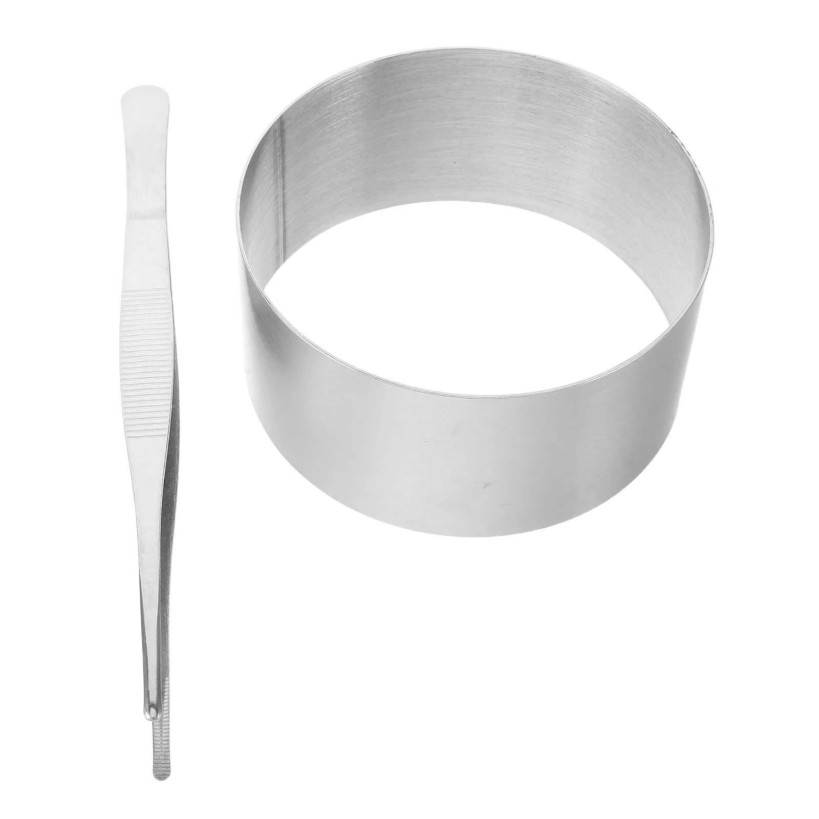 

1 Set 3.93" Stainless Steel Chocolate Melting Ring For Cake Garnish Cheese Prep Molding Shaving Parts Kitchen Tools Chocolate