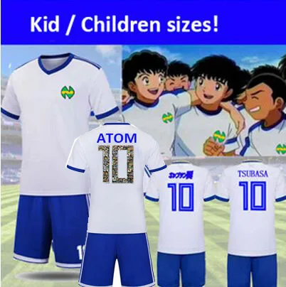 Männer Fußball Trikots Fuß Maillot Kinder Kapitän Ozora Tsubasa Japan Chile Fußball Kits Oliver Atom Fußball Trikot