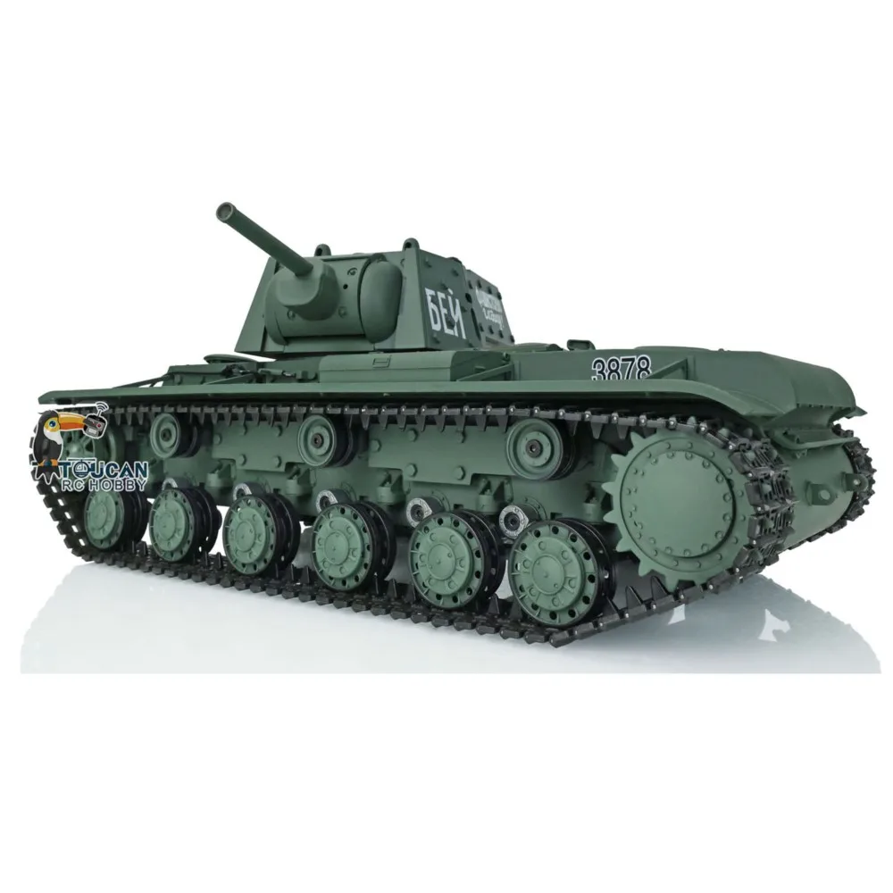 Venta de EE. UU. 2,4G Henglong 1/16 escala 7,0 plástico Ver KV-1 soviético RTR RC tanque modelo 3878