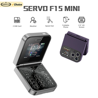 New SERVO Mini Flip Mobile Phone Dual SIM Card 2G GSM 2.0 Inch Screen Speed Dial Magic Voice Torch FM Blacklist Small Flip Phone