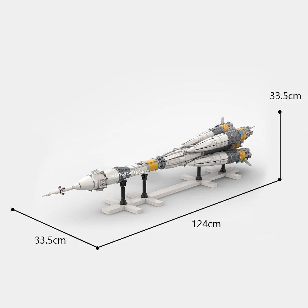 NEW 3743PCS Space Launch Vehicle Sojus-FG Russian Orbital Launch Vehicle DIY creative ideas Children Toy Gift technology blocks