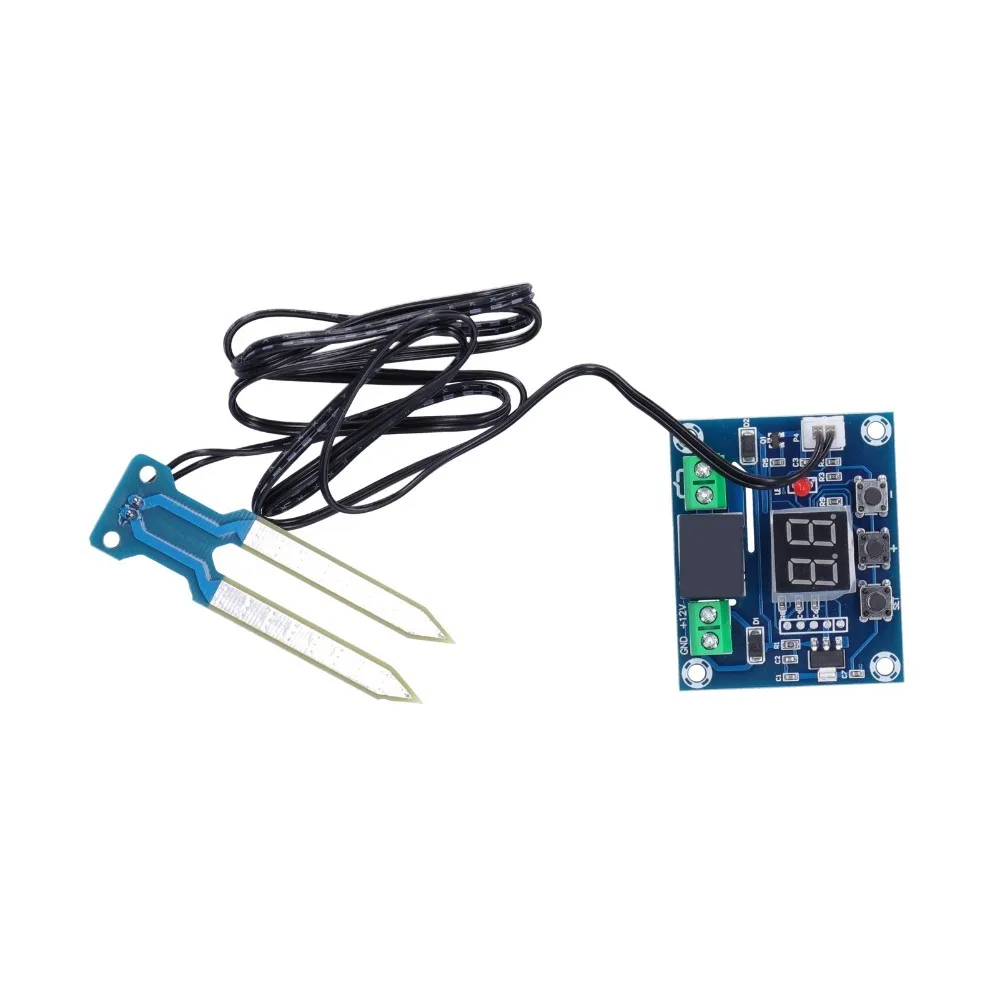 

XH‑M214 Humidity Controller Module Digital Display DC12V Soil Sensor 20-99% Range Probe Electronic Automatic Irrigation Control