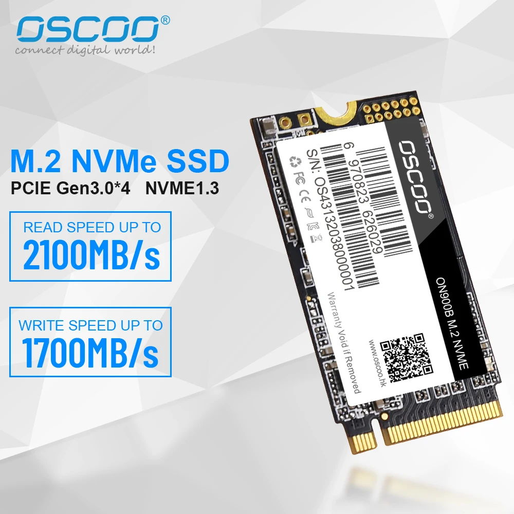 OSCOO-SSD M.2 SSD M2 256gb PCIe NVME 128GB 512GB 솔리드 스테이트 드라이브, 내장 하드 디스크, 1 테라바이트 3D TLC Nand Flash 노트북 데스크탑용