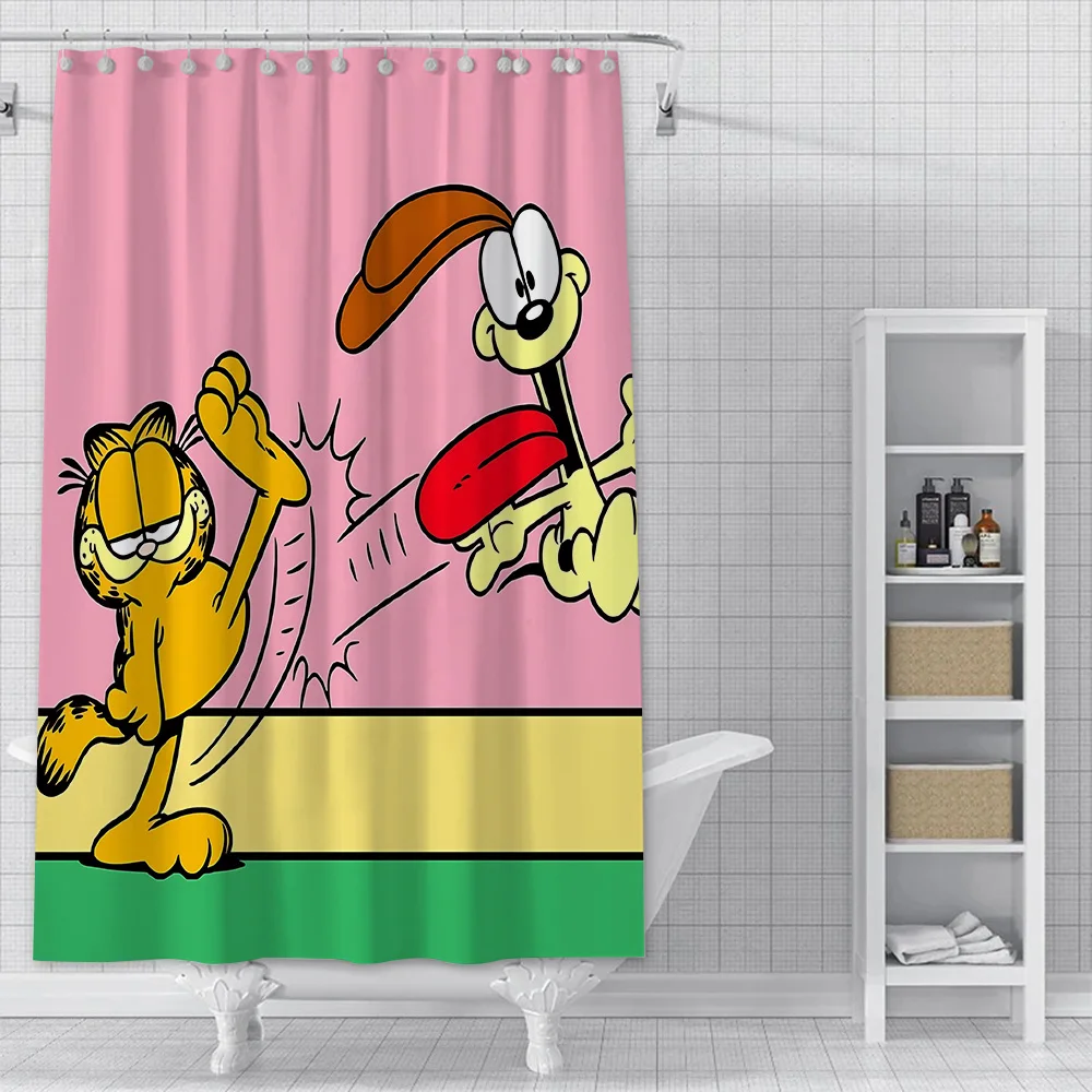 The G-Garfield S-Show Shower Curtain Waterproof Polyester Fabric Paint Colorful Bath Curtains Home Bathroom Curtain With Hook