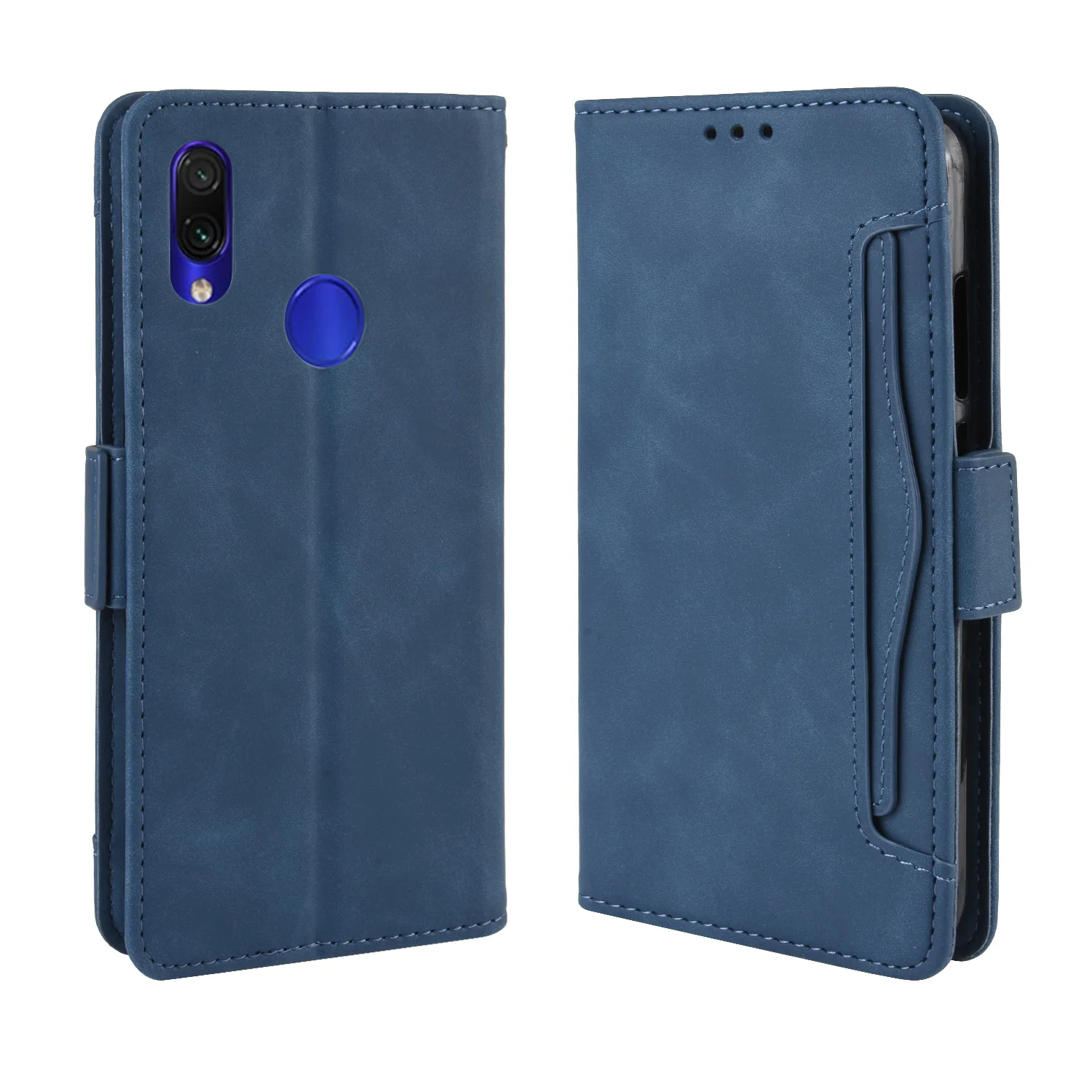 

Flip Leather Cover For Xiaomi Redmi Note 7S M1901F71 Separate Type Magnetic button Many Card Slot Wallet Shockproof Phone Case