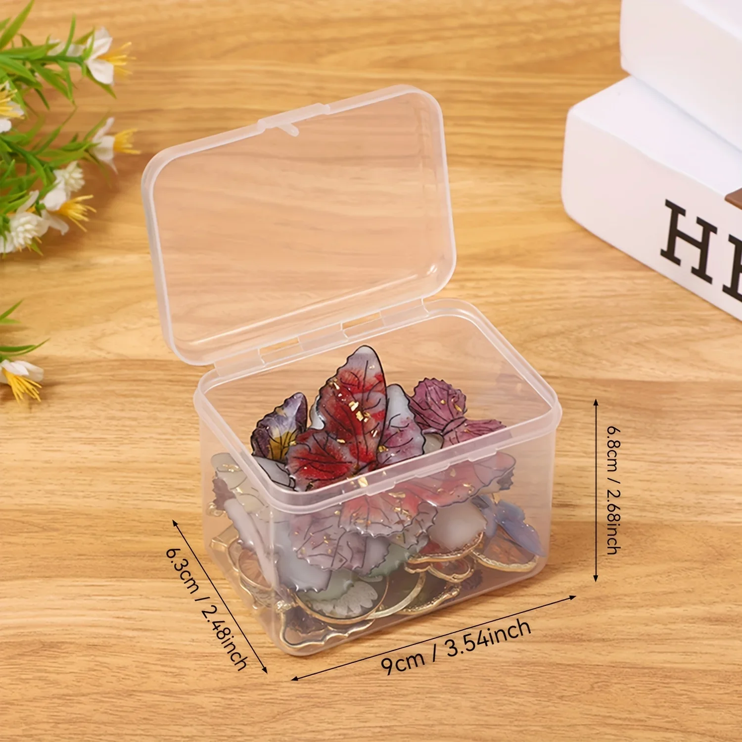 6 Stück Klare Kunststoff-Aufbewahrungsboxen, Transparente Organizer-Behälter für Kleinteile zu Hause, im Büro und in der Küche – Detail 8