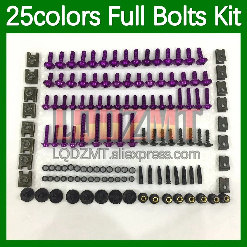 268pcs Body Bolt Full Screws Kit For YAMAHA FZR250 R FZR 250 R FZR 250R FZR250R 90 91 92 1993 1994 1995 Fairing Bolts screw Nut