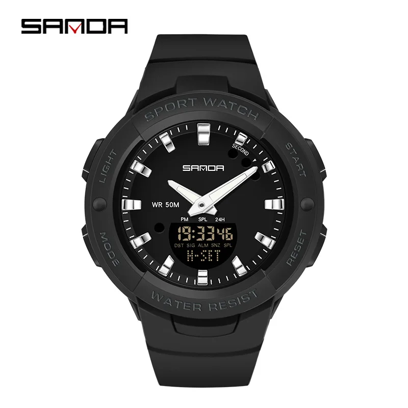 

Fashion Sanda Top Brnad New Luxury Women Sport Watch Military Waterproof Multifunctional Led Digital Quartz Relogio Feminino