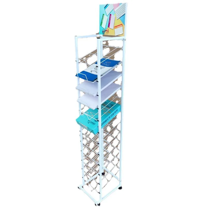 

This volume of goods, data display rack storage, books and newspapers landing leaflet page, simple iron wholesale