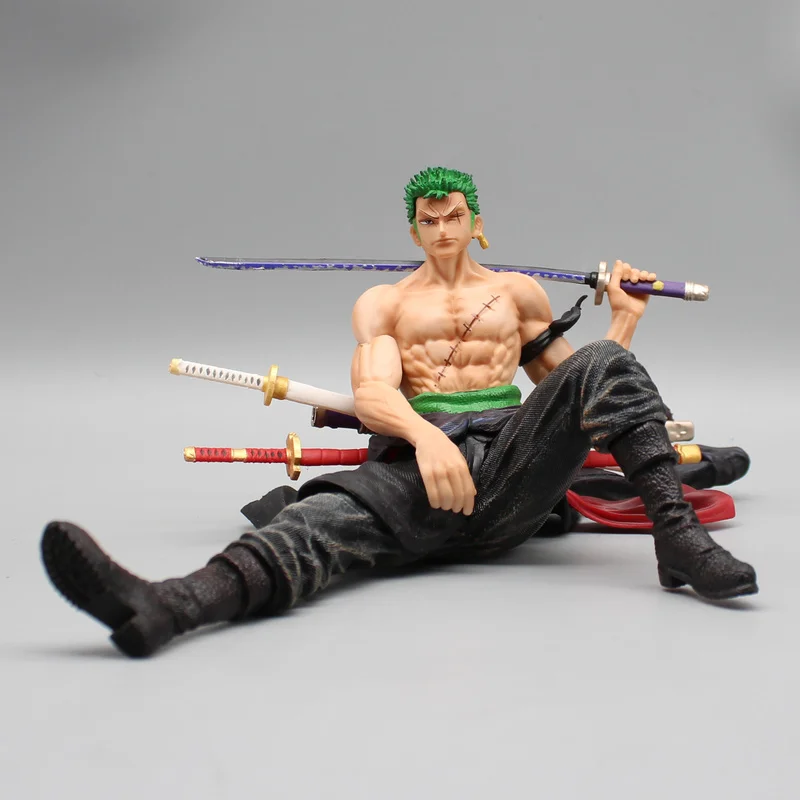 One Piece Action Figure อะนิเมะ Roronoa Zoro Figuras ของเล่นตุ๊กตามังงะ 14 ซม.GK รูปปั้นตุ๊กตาเครื่องประดับของขวัญเด็ก