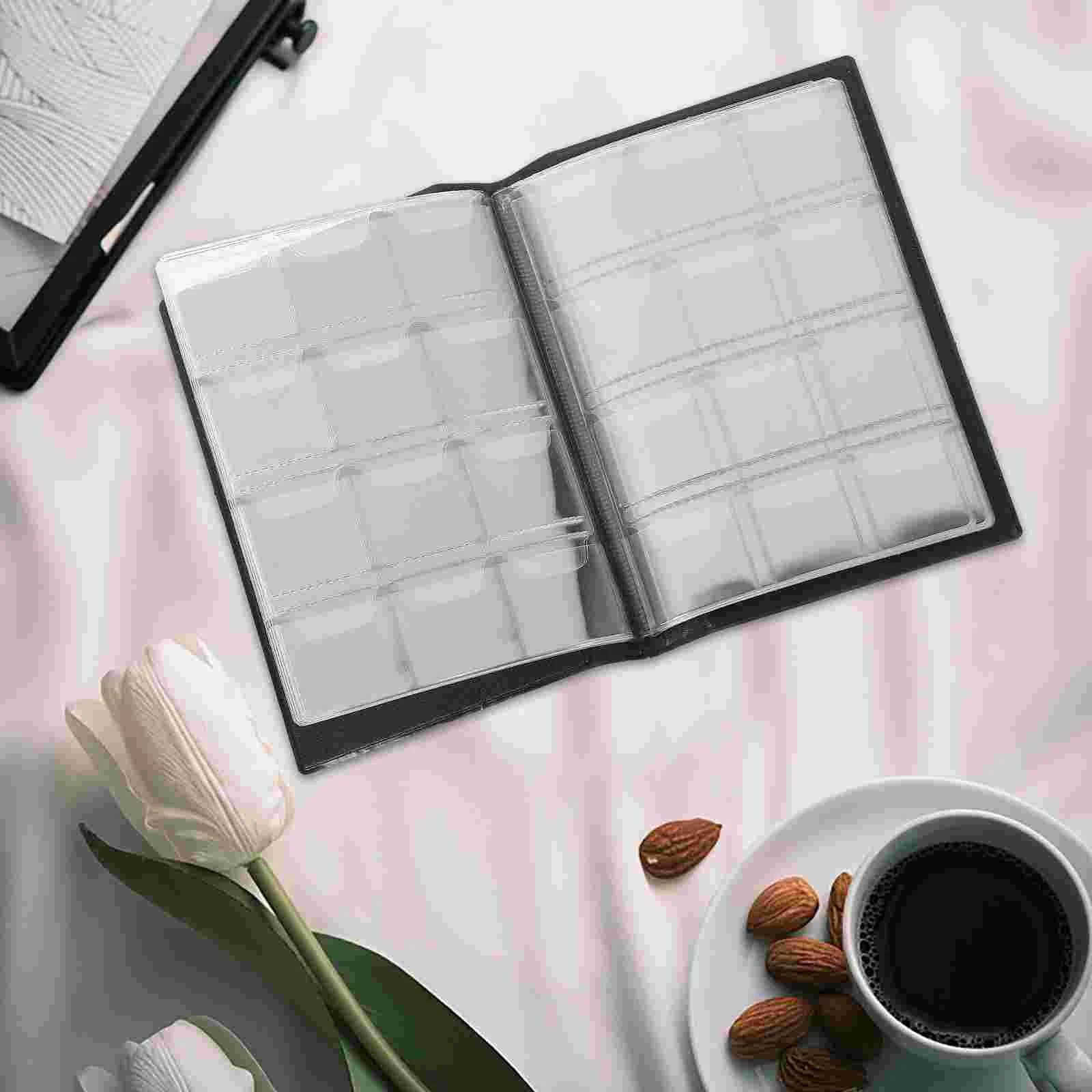 Coin Case Collection Book Photo Album Coins for Commemorative Stands Display Pu