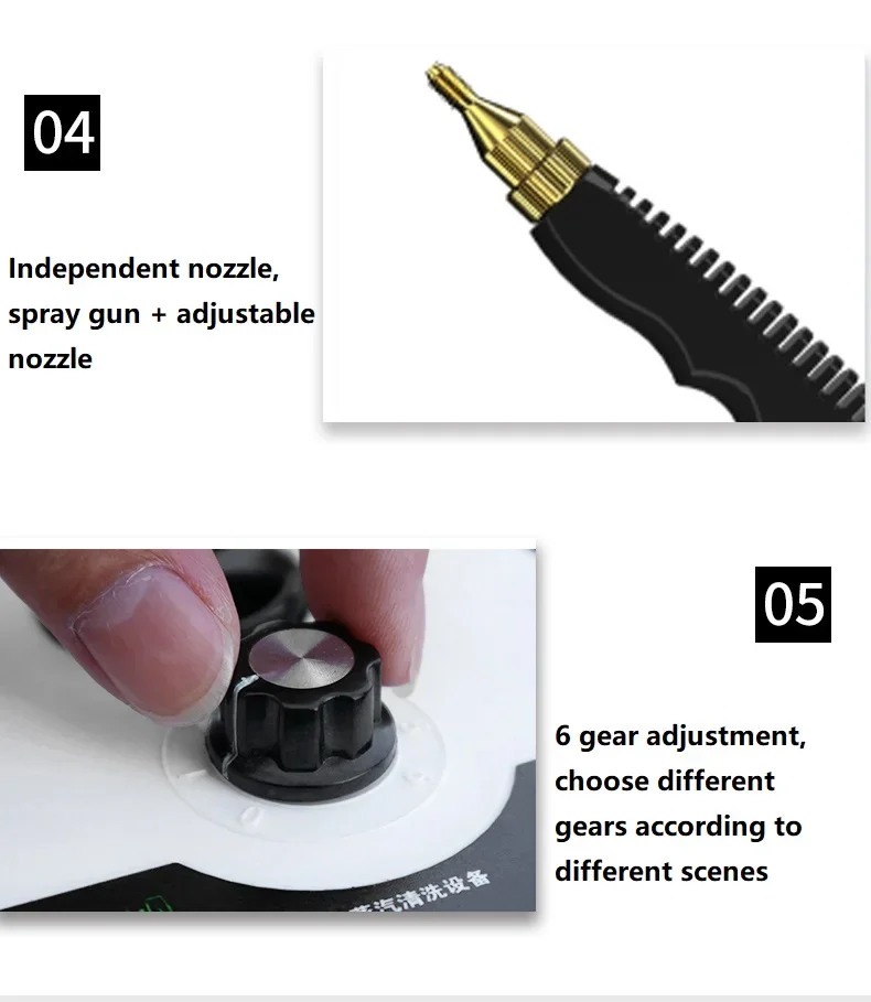 3Bar Home Electric Steam Cleaner , Household Steam Generator 2500W for Car/Air Conditioner/Range Hood Multi High Pressure Washer