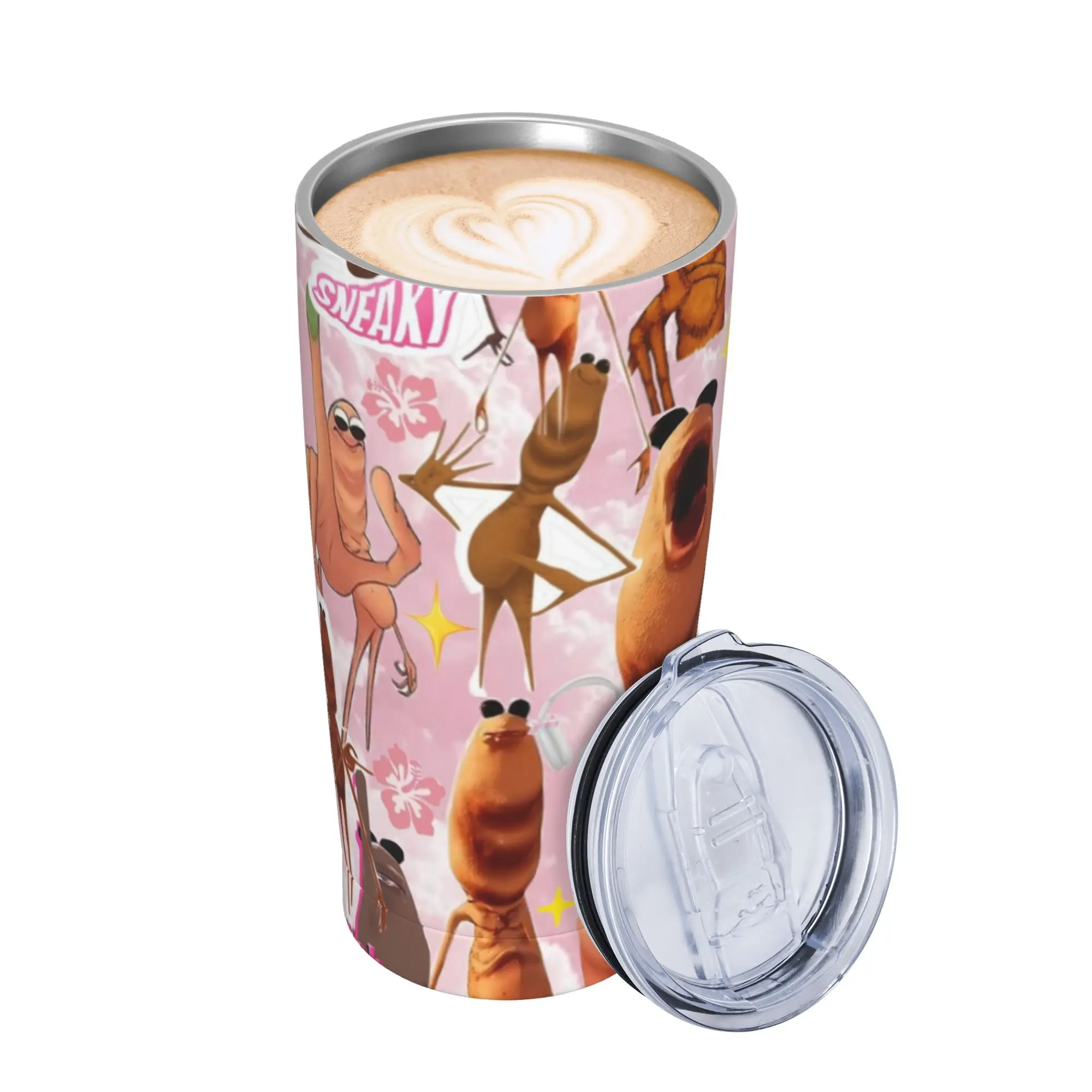 Marcus the Worm Robert Help 20oz Tumbler Stainless Steel Double Wall Vacuum Insulated  Tumblers Mug With Straw