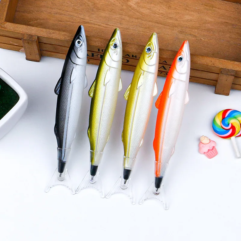 

15 Pcs Simulation Fish Ballpoint Pen Lovely Salted Fish Fishing Black Student Stationery Novelty Wholesale Cute School Supplies