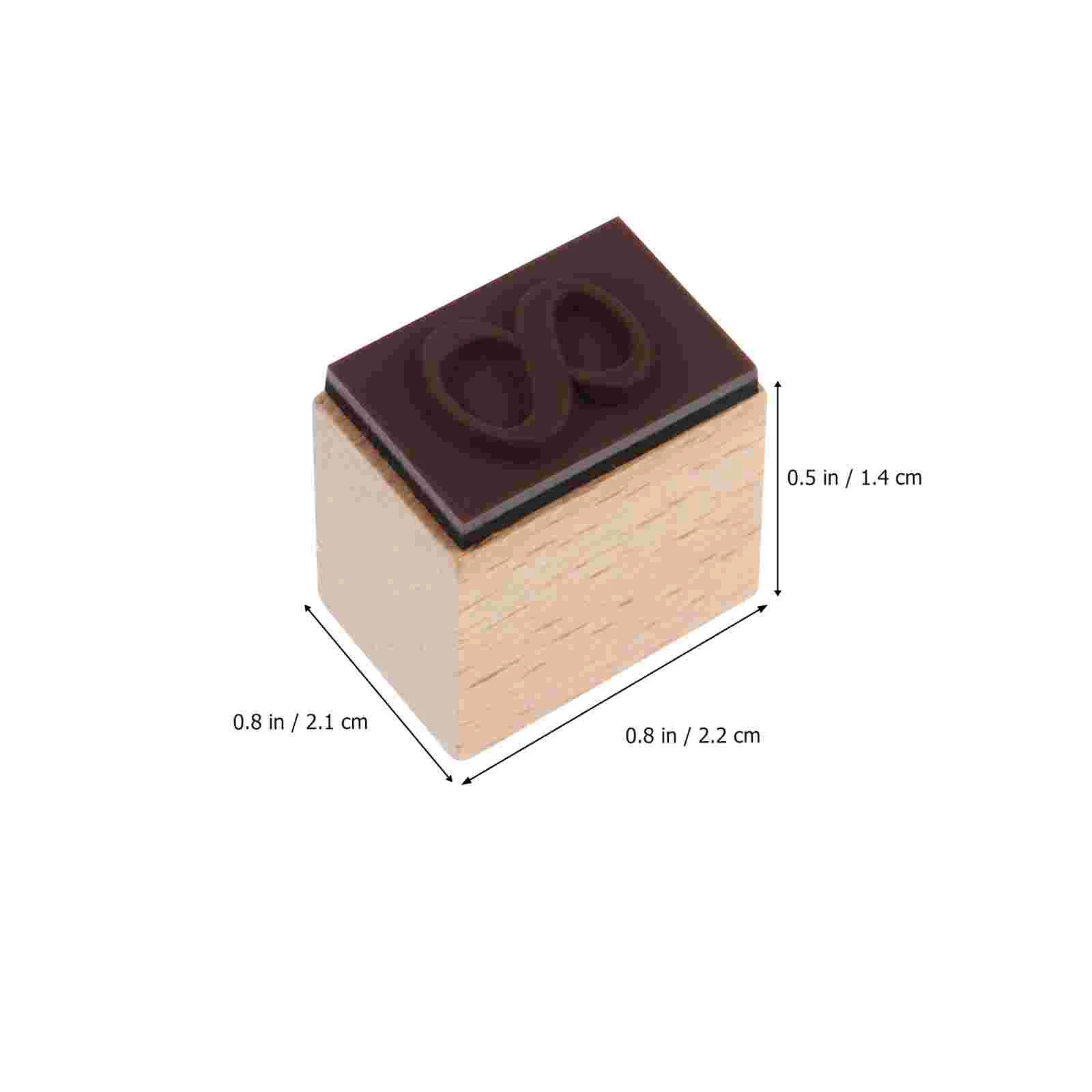 Wooden Stamp Set Stamps DIY Planner Crafts Number Numbers Rubber Arabic Numerals Seal Bride Office