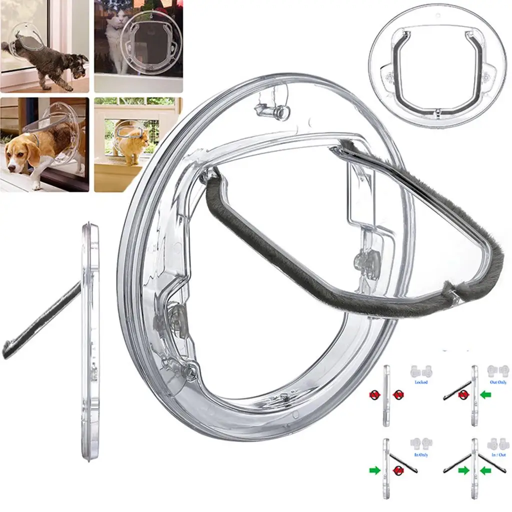 

Security Door for Sliding Glass Doors Window Gate with 4 Ways Lock Kitten Kitty Puppy Doggie Pet Supplies Dog Cat Flap Door