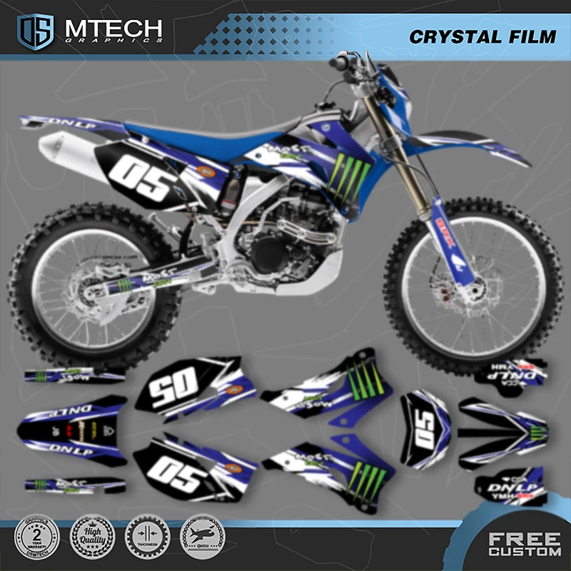 DSMTECH Motorcycle Graphics Decals Stickers Kits For Yamaha WR250F WRF250 2007- 2014 WR450F WRF450 2007-2011 007