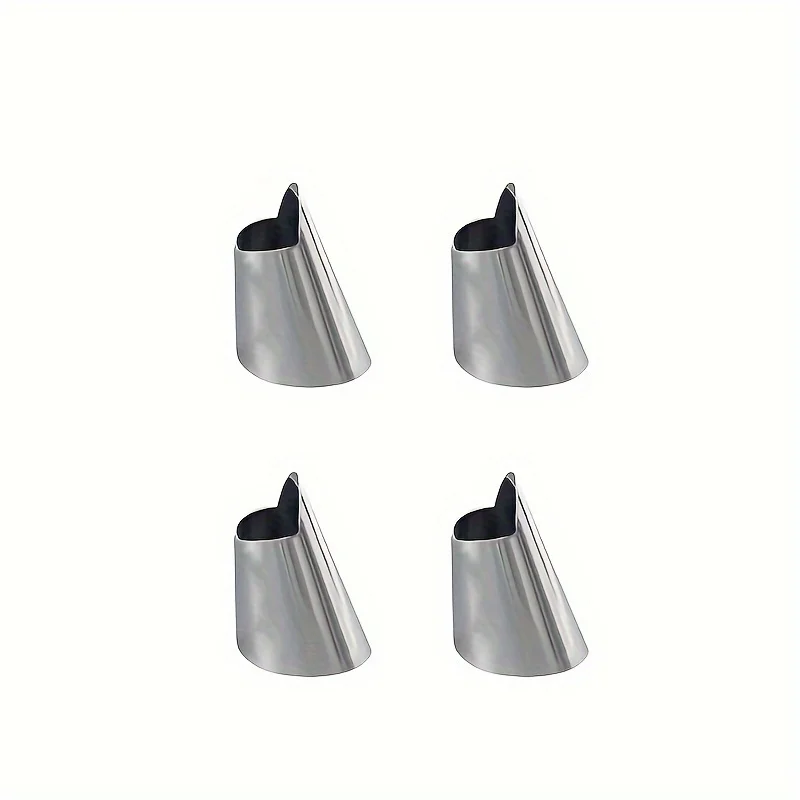 5Pcs Finger Protector Adjustable Stainless Steel Nail Cover Finger Guard Kitchen Tool Shelling Scraping Therapy Safety Hand