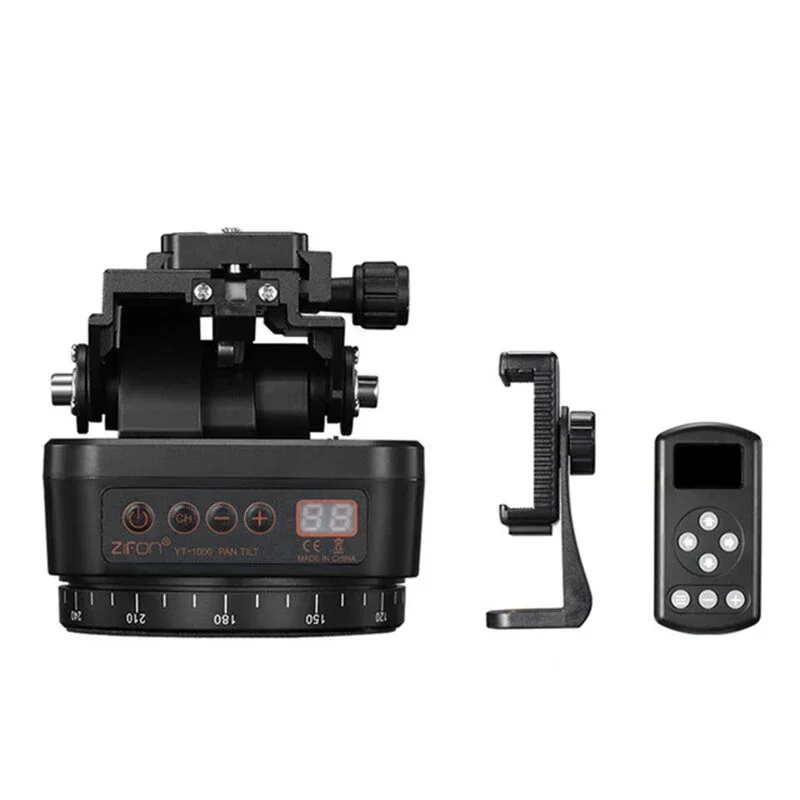 360° Auto Motorized Pan Tilt Gimbal PTZ with Remote Control Phone Clip Video Stabilizer for Smartphone Tripod DSLR Camera