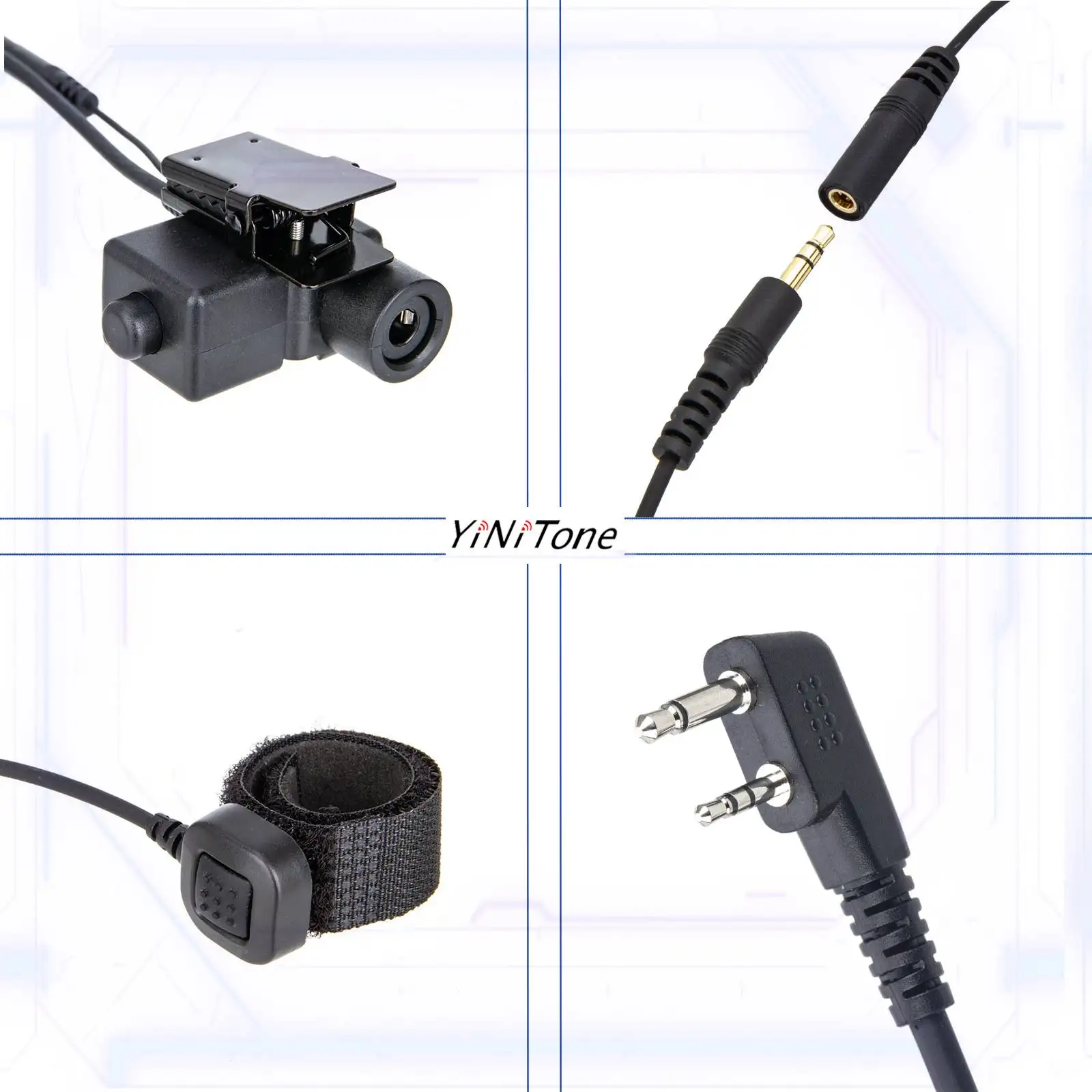 push to talk with Finger Microphone for ICOM IC-V8 V80 V82 Two Way Radio Standard 7.1mm Plug High Strength U94 PTT