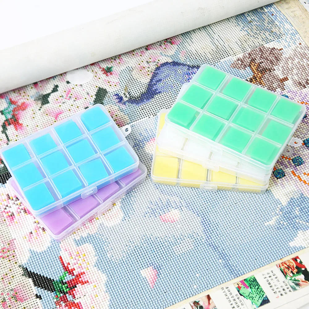 96pcs 2.5*2.5CM DIY Diamond Painting Wax With Storage Box Embroidery Glue Cross Stitch Dotting Glue DIY Diamond Painting Wax Mud