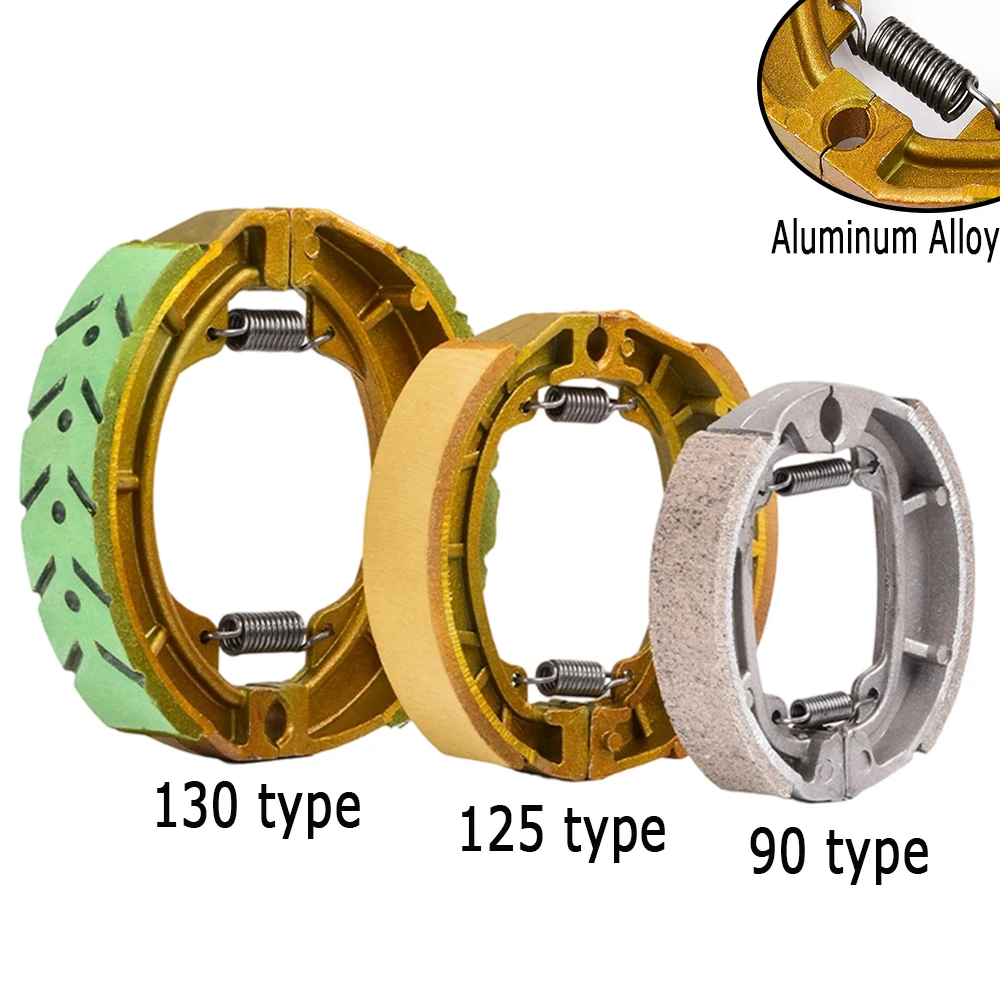 90/110/130mm Motorcycle Brake Shoes Drum Brake Linings For CG125 GS125 AG50 TB50 Electric Scooter Tricycle Rear Front Brake Shoe