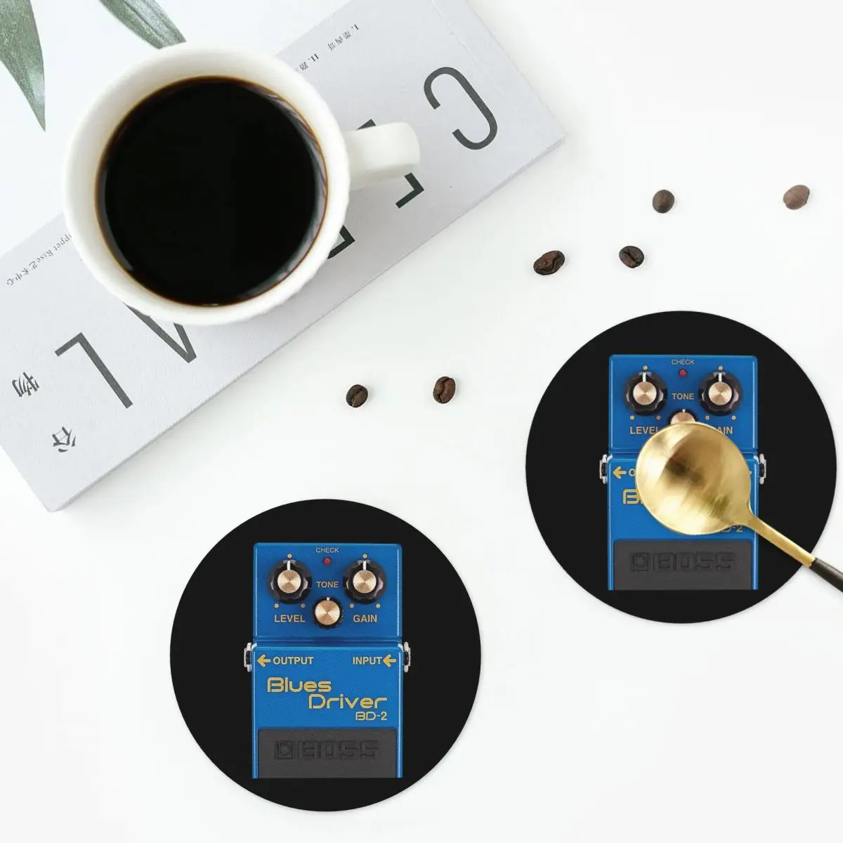 

Boss Blues Driver BD-2 Overdrive Bluesbreaker Подставки Кухонные салфетки Изоляционные коврики для чашек Кофейные коврики Домашняя посуда Подушечки Набор из 4 штук