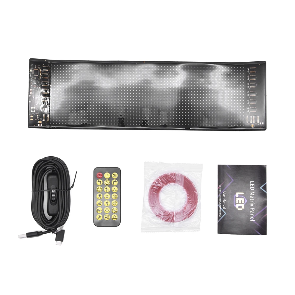 LED Scrolling Text Pattern Animation Car Sign Display Screen App Control LED Matrix Panel Board for Truck
