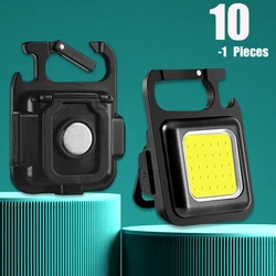 Mini torcia a LED portachiavi luce portatile multifunzionale COB torce da campeggio ricarica USB luci da lavoro pesca Lanterna