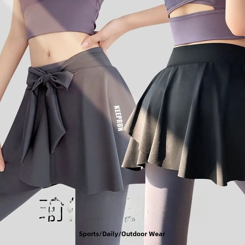 

Dance Yoga Women's Sports Skirt Low Waist ort Length Cover up Hip f Body Running Apron Anti Embarrassment Butt Curtain