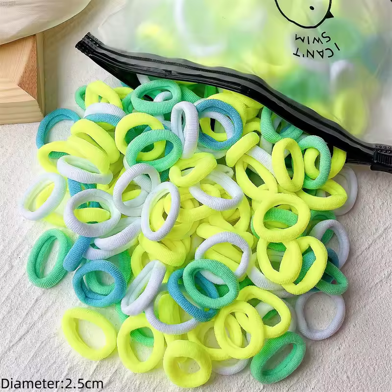 50pcs Black Elastic Hair Band Leagues Ties Colets Scrunchies Springs Gum Accessory For Girl Women No Damage Pigtails Holder Set - Image 21