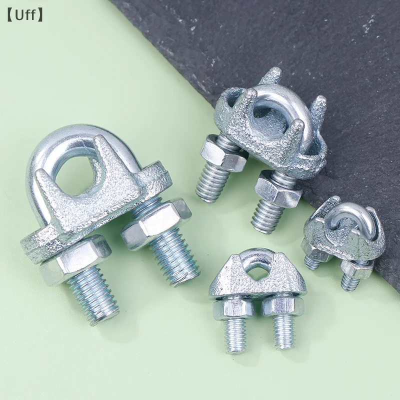 [UF74] 1pcs Silver A2 Stainless Steel U-bolt Type Wire Rope Clip M3 M5 M6 M8 MM Clamp Bolt Household Hardware Working