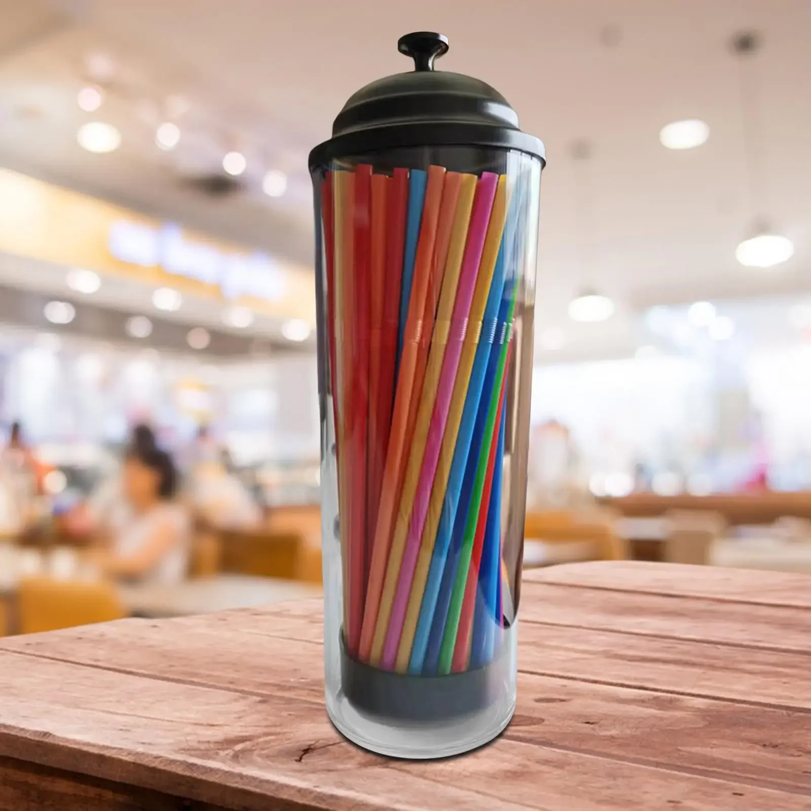 

Drinking Straw Holder Kitchen Accessories Durable Portable Drinking Straw Container for Dining Room Restaurant Kitchen Can cover
