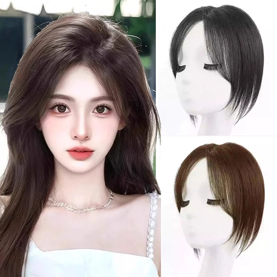 

BeautyEnter Synthetic False Bangs Clip-In Bangs Extension Natural Neat Fake Fringe Topper Hairpiece Invisible Clourse Hairpieces