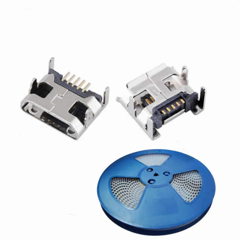 10pcs 5Pin Micro USB Connector Female Port Solder Plug SMT DIP Android Phone Data Charge Socket 5P Micro USB DIY Repair Adapter