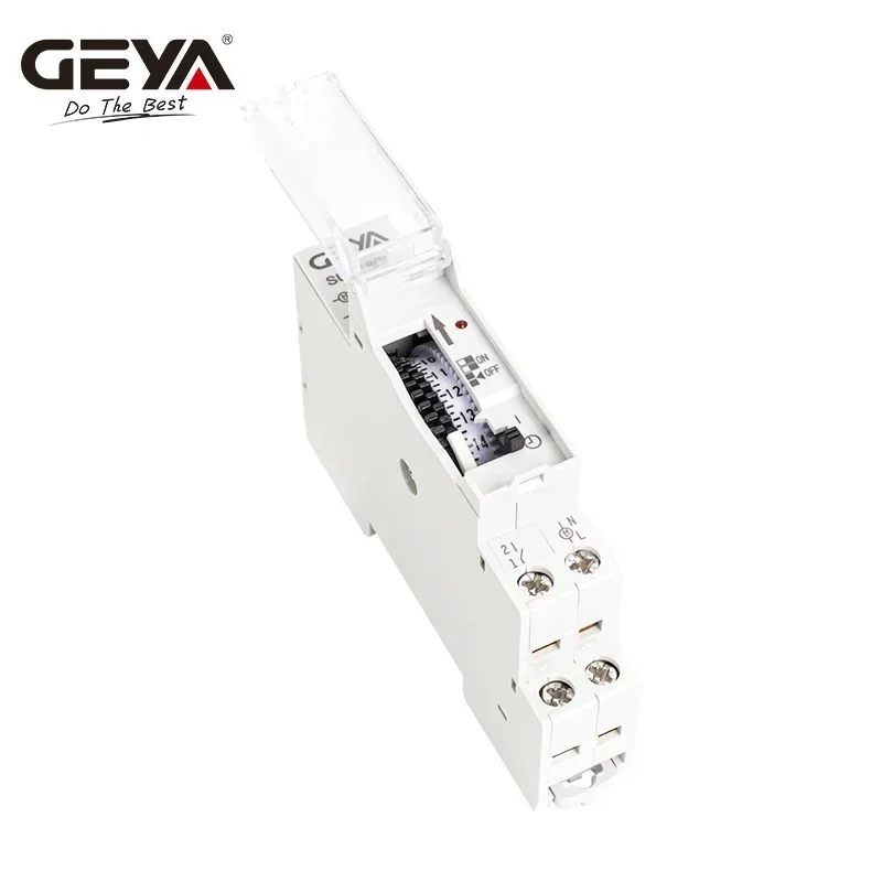 GEYA-interruptor eléctrico de temporizador programable SUL180N, 24 horas, 110V, 220V, 16A, con batería, carril Din, temporizador mecánico, CE