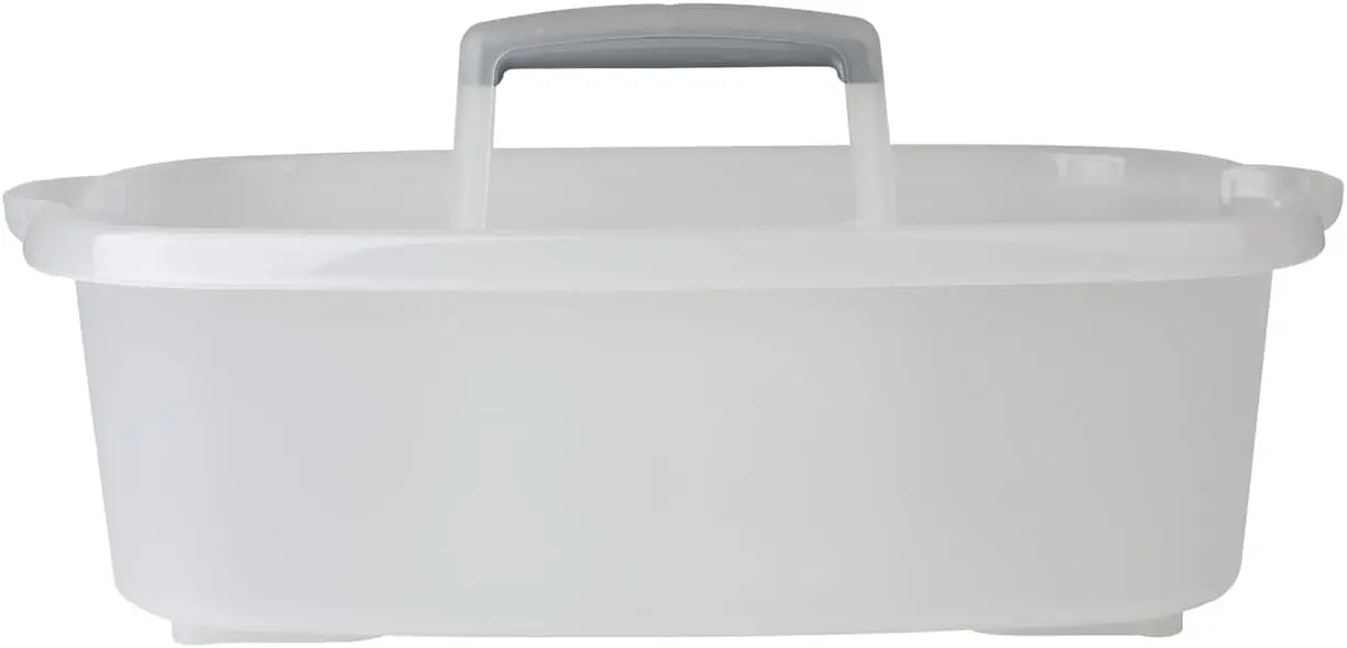 

Plastic Multipurpose Cleaning Storage Caddy with Handle, 1.5-Gallon, Clear
