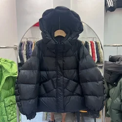 Winter 90% White Duck Down Down Jacket Women  Coat Loose Puffer Coat Hooded Thick Warm Female Casual Feather Parkas Outerwear