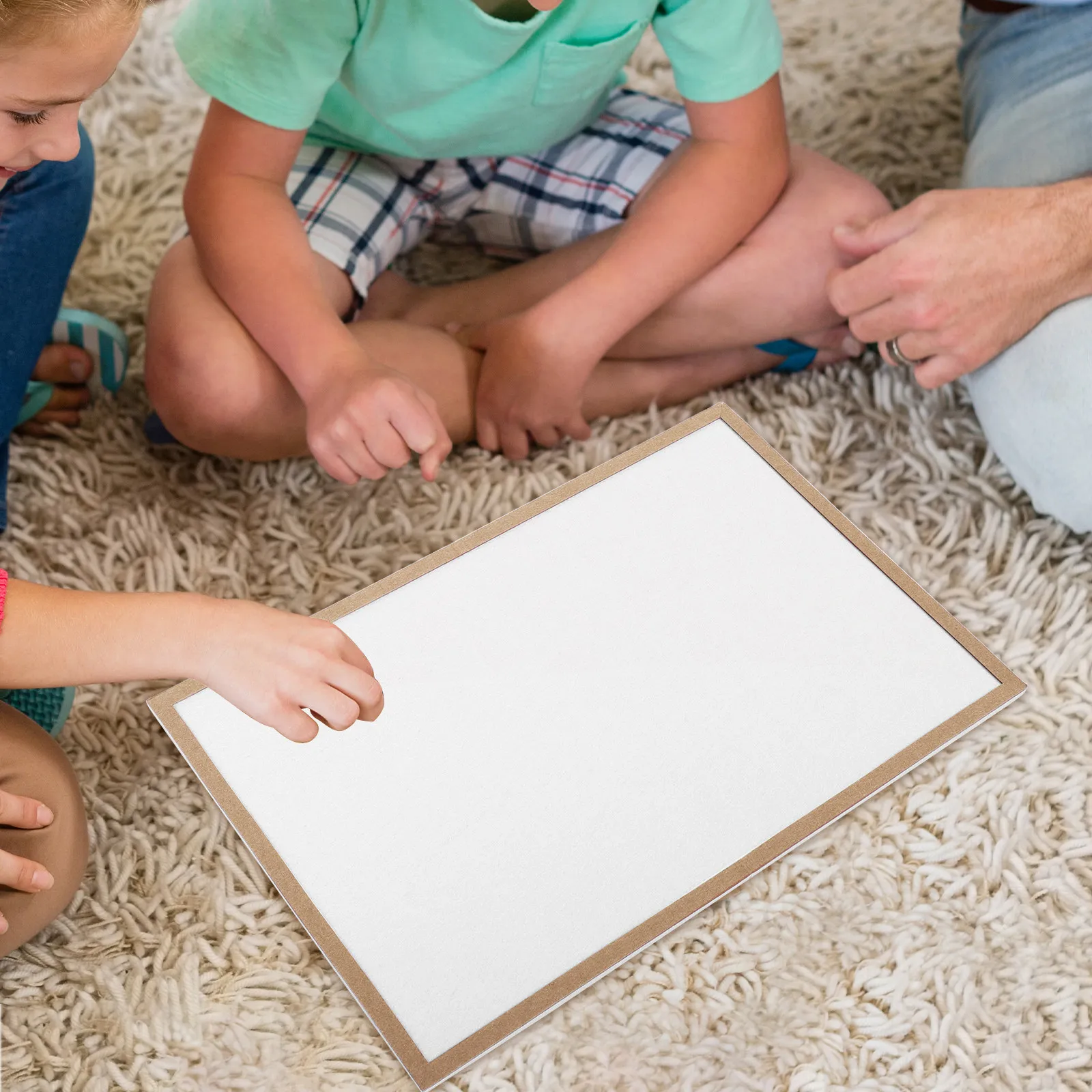 

Складной коврик-пазл с нескользящей основой, рамка для пазлов в комплекте, портативный органайзер для хранения для дома, школы, детского сада