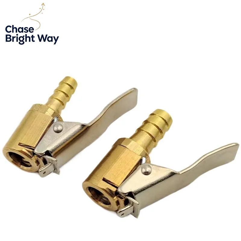 Brass Car Tire Inflation Quick Connector Durable Leakproof Seal Simple Operation for Auto Repair Home Garage Use